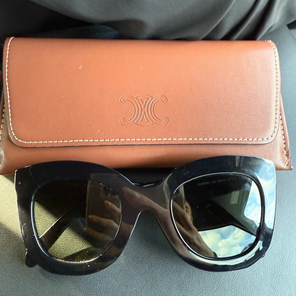 Celine Black Sunglasses with original case.